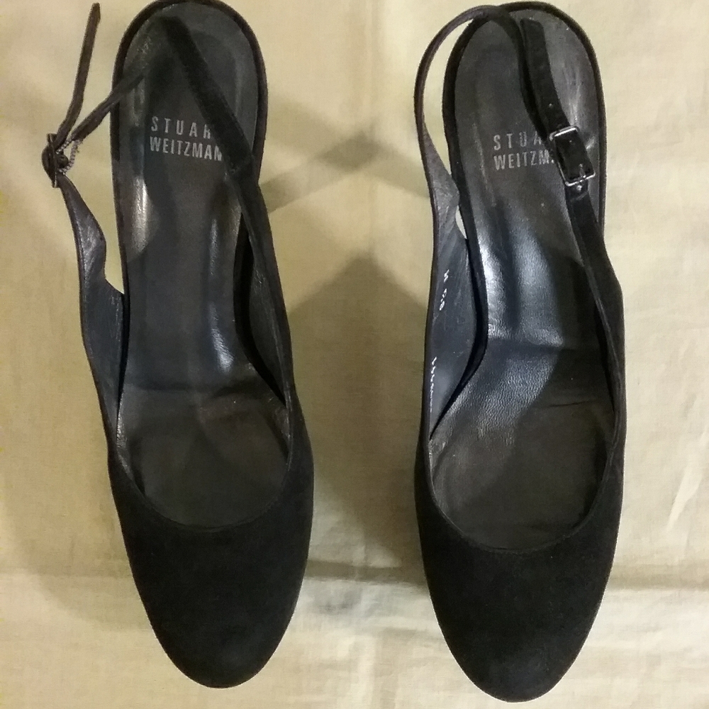 Stuart Weitzman Black Suede Heels - 8.5